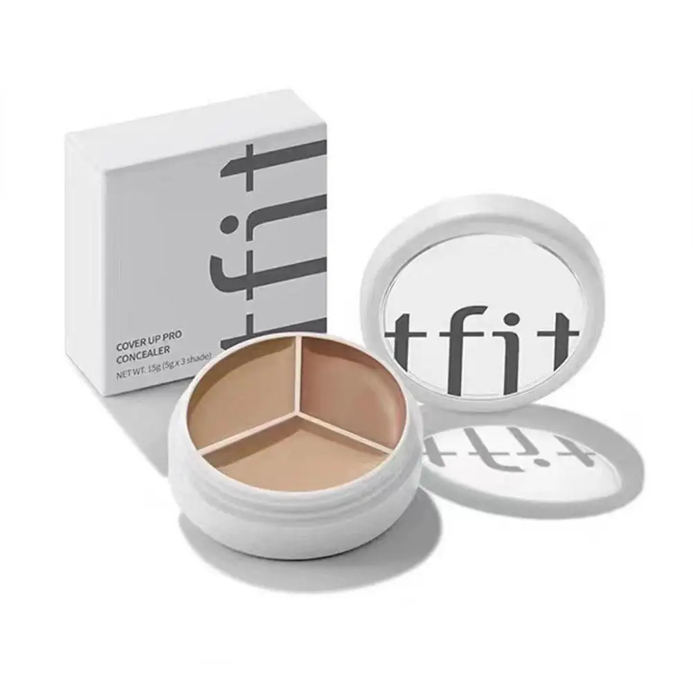 For TFIT Concealer Three-colors  Palette Professional Makeup Face Spot/ Dark Circle/Acne Mark Concealer Correcting Face Makeup