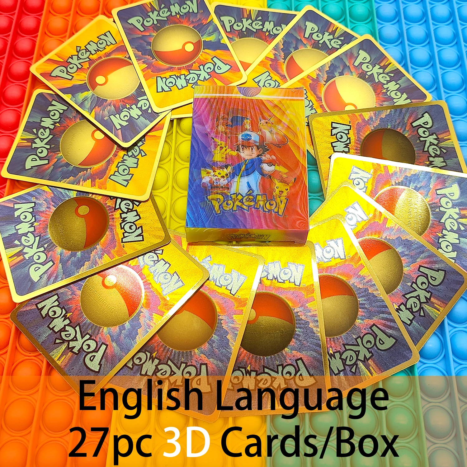 for Pokemons 3D Card Shining English Vmax Gx Charizard Trading Game Collection Battle Card Children Toys MINISO