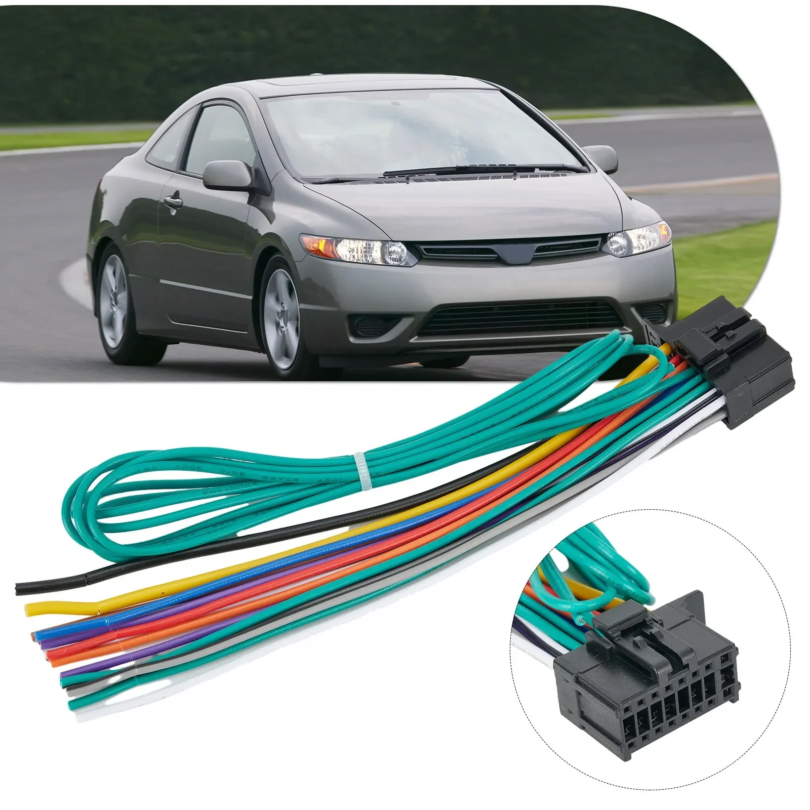 Radio Plug Stereo Wiring Harness 16 Pin Cable For 2009 MODELS DEH-11E DEH-1100MP DEH-20UB For 2008 MODELS DEH-2000MP DEH-P500UB