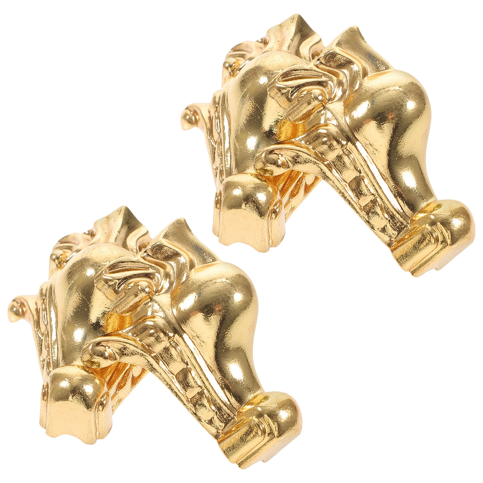 

4Pcs Box Corner Protectors Zinc Alloy Durable Wood Case Feet Jewelry Box Hardware Decorative Legs for Vintage Wooden Jewelry