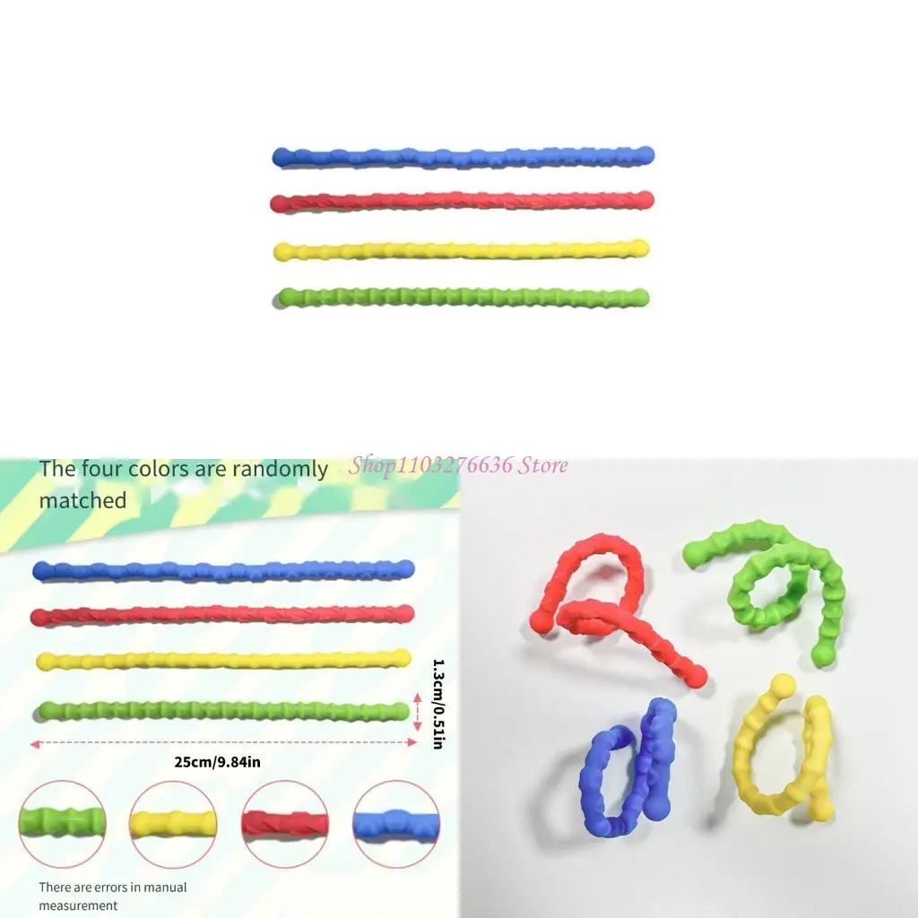 R6fd colorato giocattolo sensoriale bracciale strutturato per calmare, stress, regalo agitazione ansia