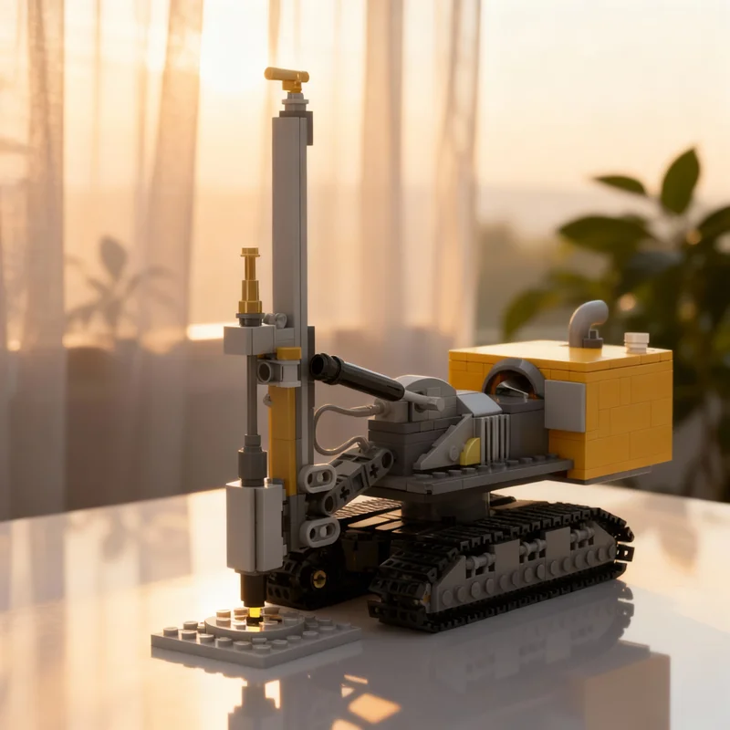 

385 деталей MOC Городская строительная геологоразведочная установка Gyrotron Maser: Модель-конструктор, архитектурные блоки, рождественский подарок, игрушка-конструктор для детей