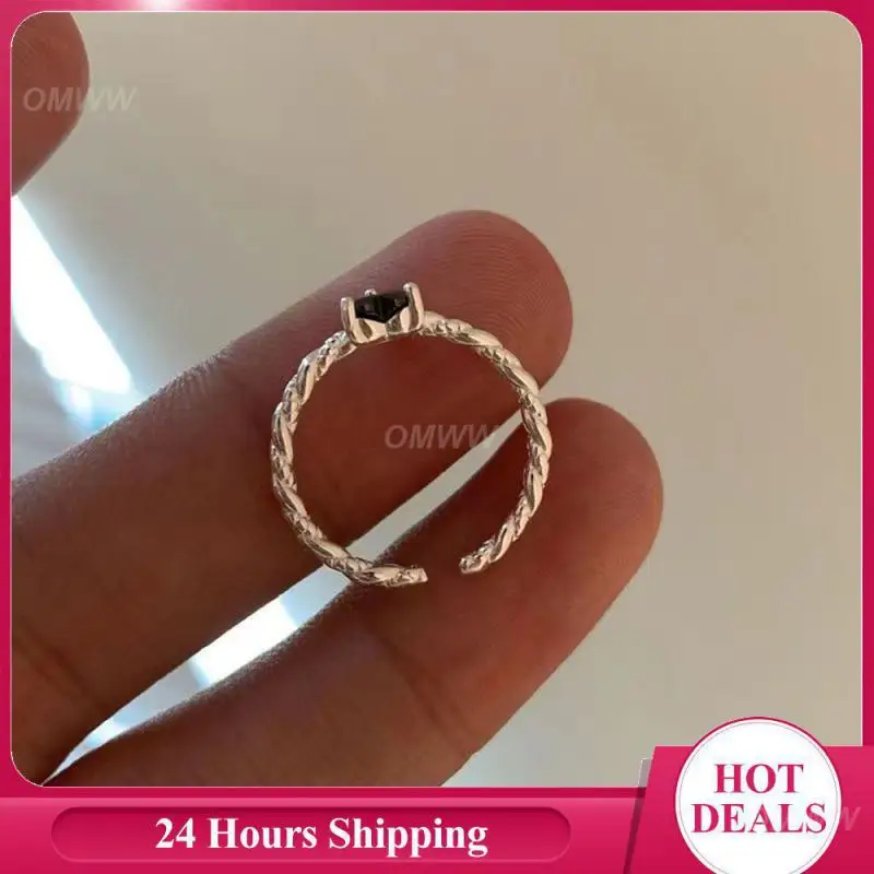 Gift Exquisite Workmanship Electroplating Personalized Ring Versatile Ring Essential Wreath Ring Adjustable Jewelry