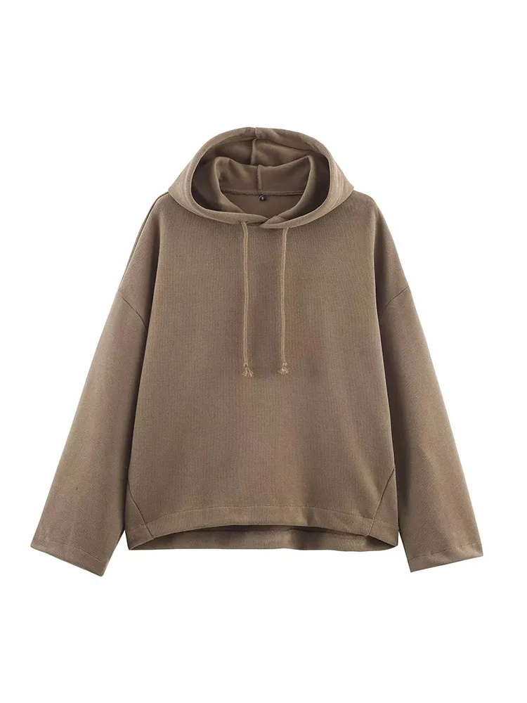 Pantaloni sportivi a maniche lunghe con cappuccio multiuso allentati girocollo da donna autunno inverno nuovo stile arrivi