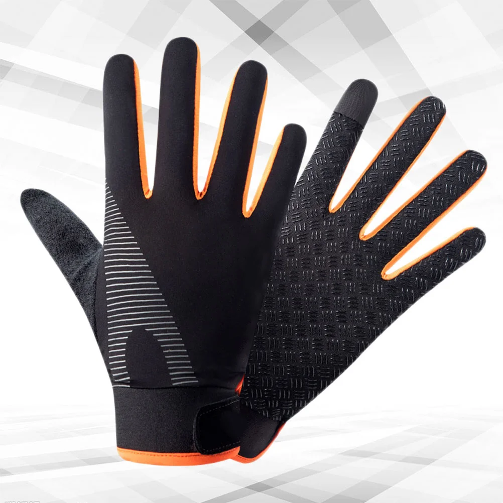 

1Pair Anti-Slip Diving Gloves Fishing Scratch Prevention Safety Black Orange for Diving Swimming Kayaking Canoeing Water Sports