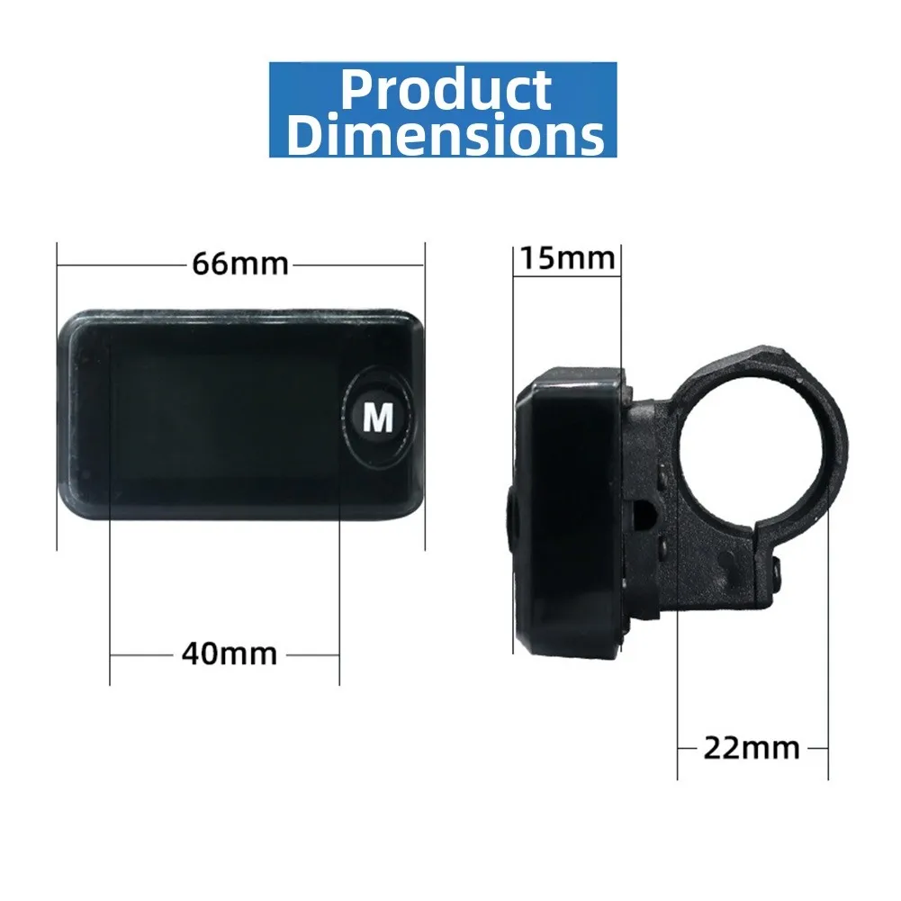 E-Bike Speedometer ABS 3/4/5/6 Wire Square/round Screen Digital LCD Display Odometer Electric Bicycle Instrument Accessories