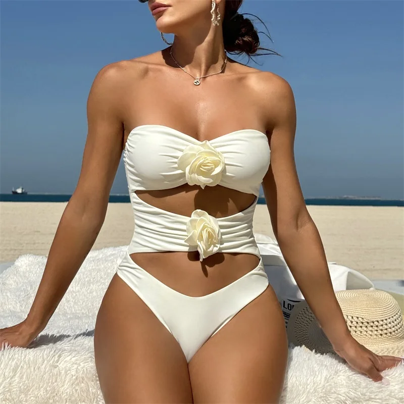 1 pezzo stampato costume da bagno da donna intimo Summer Party 3D Flower Beach Holiday Sexy Casual Daily Hot Girl Streetwear