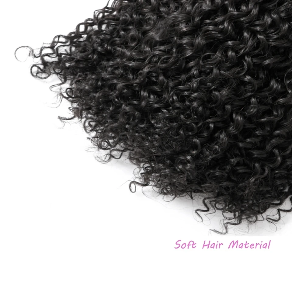Raw Unprocessed Virgin Kinky Curly Hair Weave Double Weft Kinky Coily Hair Extension 4A 4B 4C Afro Curly Weft Hair Bundle Wholesale Afro Kinky Curly Bundles Human Hair Bundles Weave Extensions Virgin  image 4