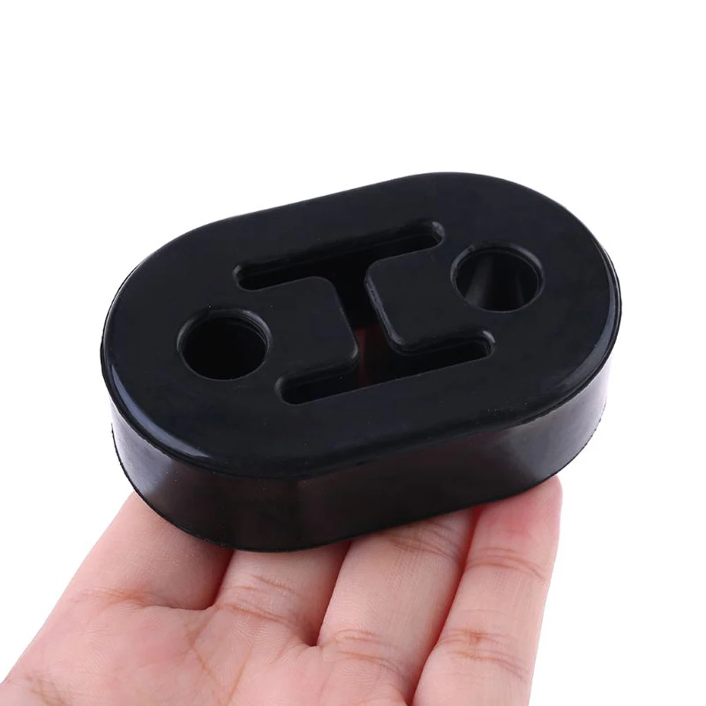 2Pcs Black Polyurethane Auto Car Exhaust Muffler Hangers Mount Bracket 2 Holes Rubber Mount Universal Car Auto Accessories