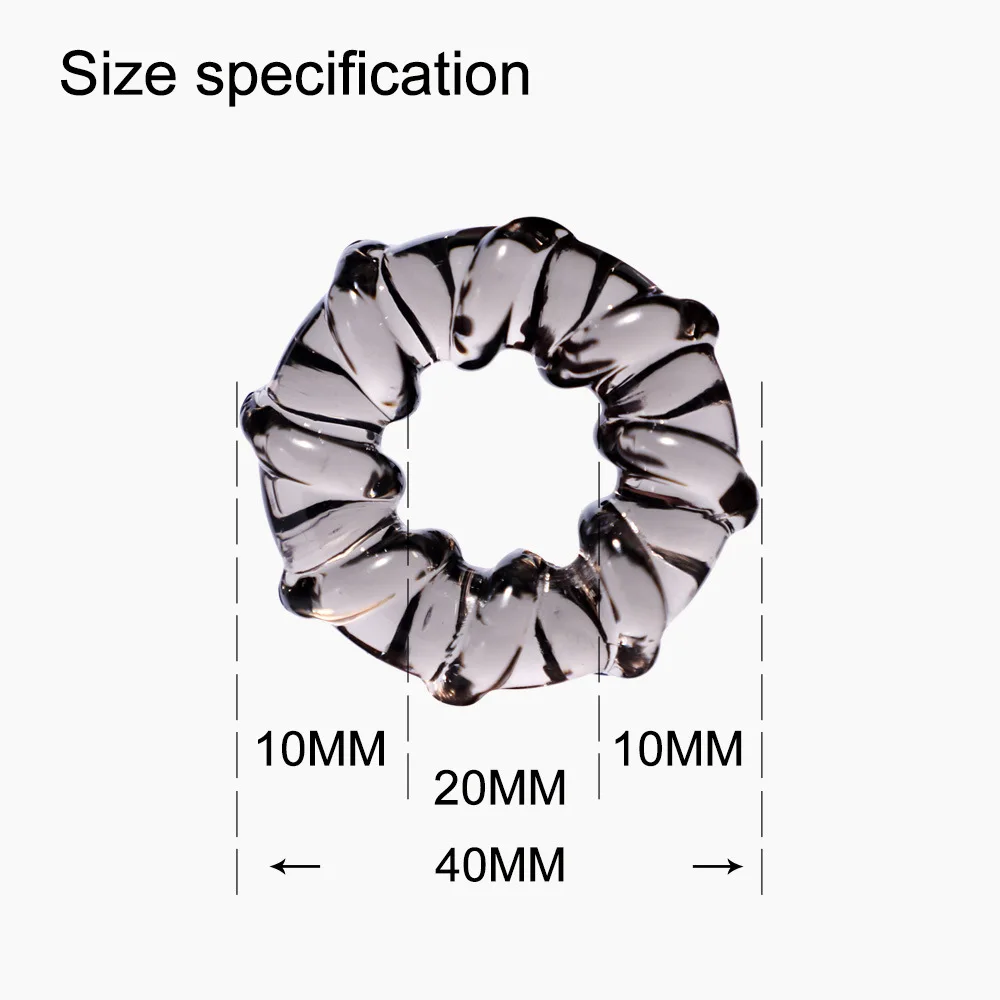 3pcs Male Cockring High Quality TPE Penis Ring Sex Toys for Men Delay Ejaculation Durable Cock Lock Rings juguetes para adulltos