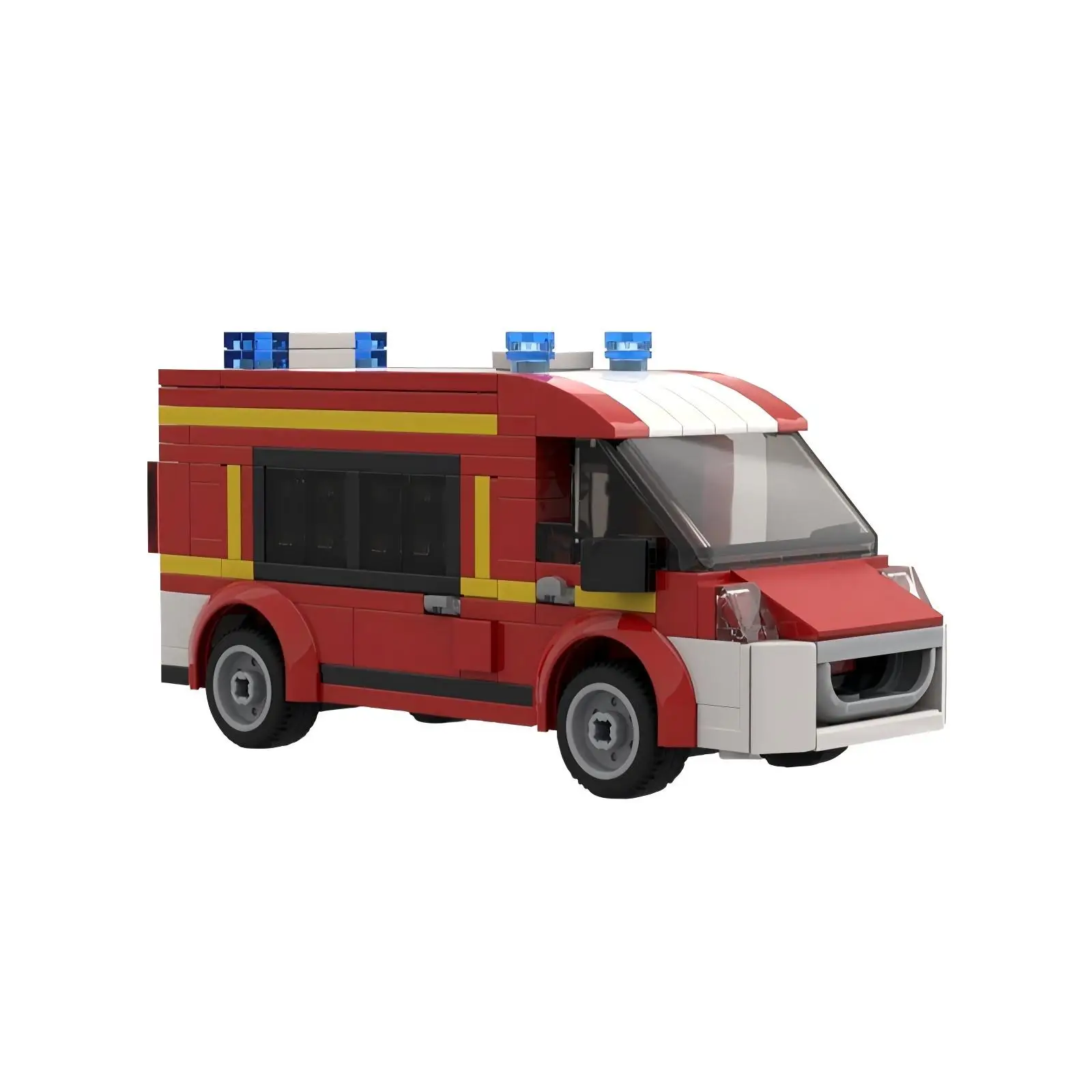 

MOC креативная игрушка для мальчика-головоломка в сборе, набор строительных блоков, серия городских автомобилей Dukato, модель пожарной машины, сделай сам, детский подарок на день рождения, орнамент