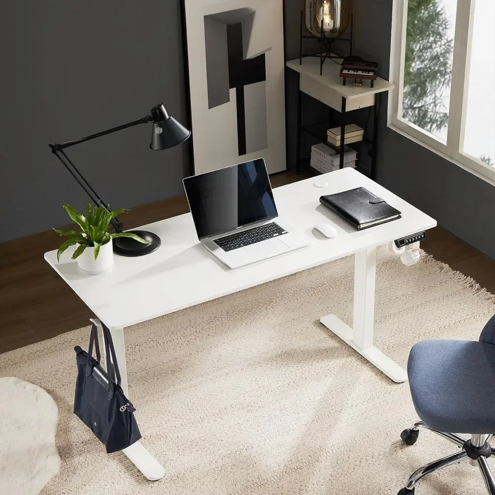 

Electric Adjustable Height Standing Desk -Sit to Stand Up Desk with Splice Board, Rising Home Office A