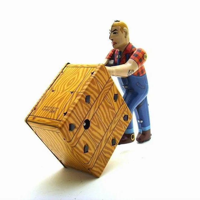 

MS475 Dock Push Box Workers Nostalgic Theme Restaurant Coffee Shop Personalized Ornaments Creative Gifts Cross-border Toys