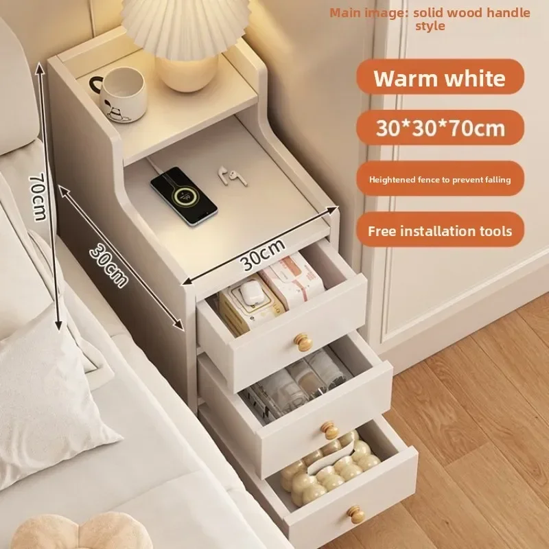 Exquisite Multi-functional Household Goods Bedside Table Extremely Narrow Bedside Crevice Shelf Bedside Side Low Cabinet