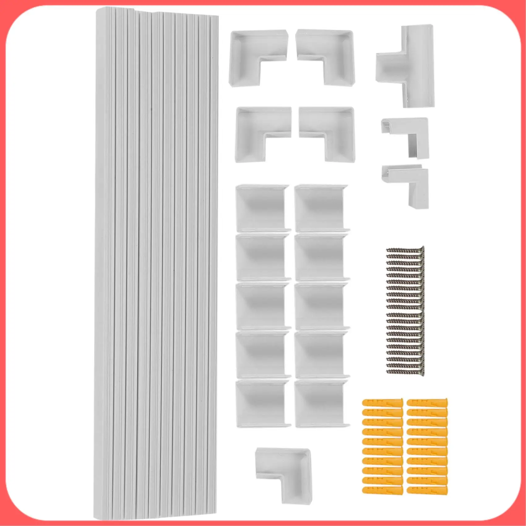 

A76I-Cable Concealer Cable Trunking Kit ,Wall Cable Tidy Wire Channels Cable Hiders, Wire Cords Concealer For Home Office