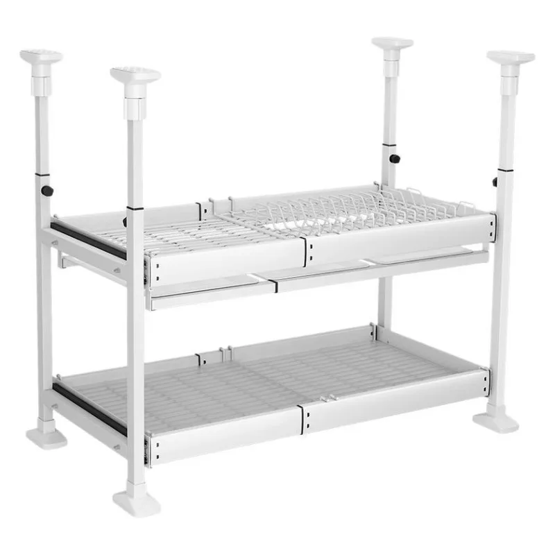 

Kitchen Basket Free Punching Cabinet Basket Bowl Drain Rack Cupboard Storage Sideboard Dish Drawer Storage Rack