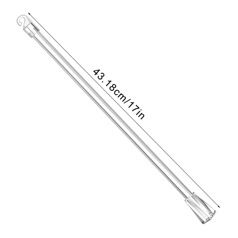 43cm Clear Blind Wand with Hook and Grip for Easy Window Shade Adjustment (2/4/6/8/10Pieces)