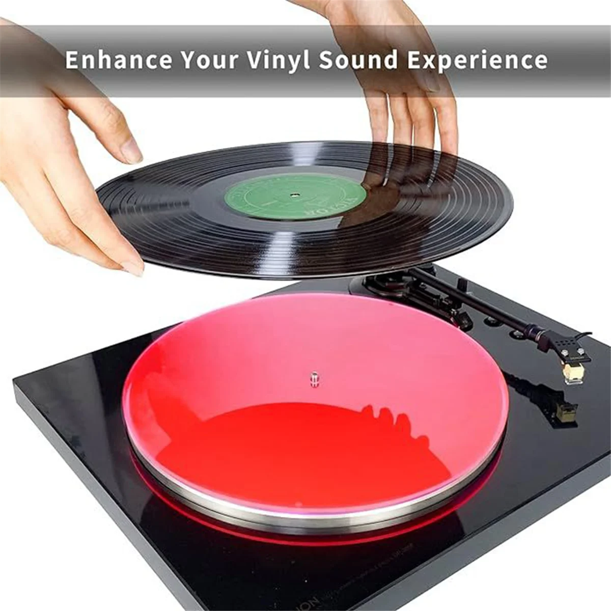 300mmx3mm Acrylic Turntable Mat for Phonograph Turntable Vinyl Anti-Static LP Mat Record Pad for Disc Player,