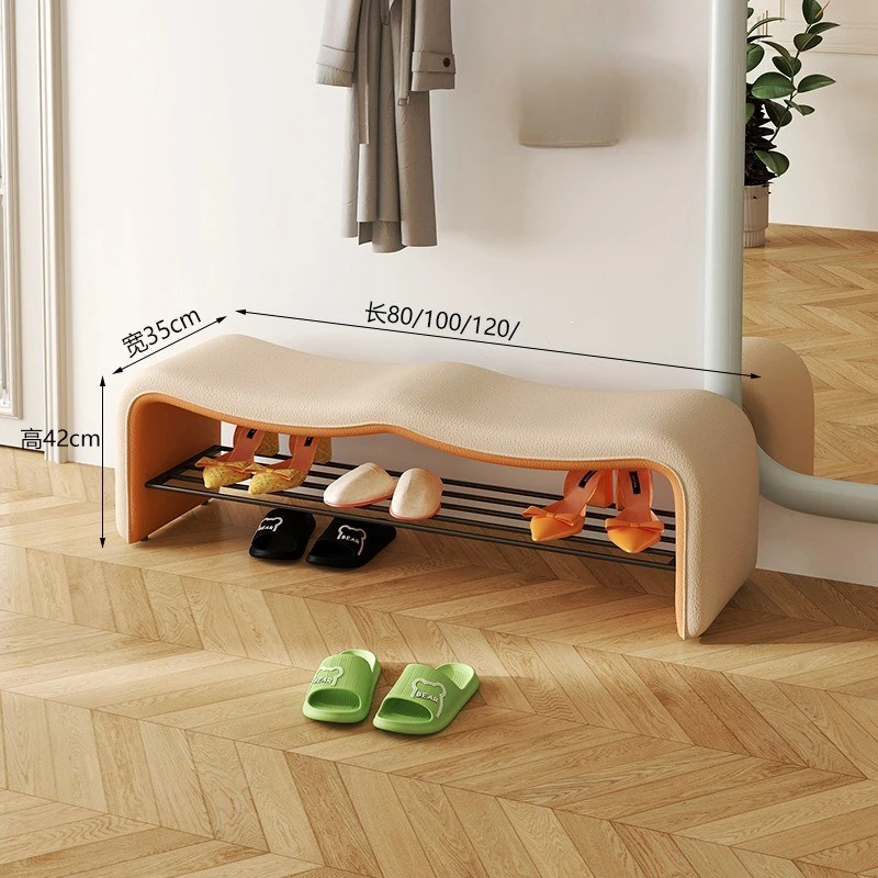LH Home Doorway Shoe Stool Walk-in Closet Sofa Against the Wall Long Bed End Stool