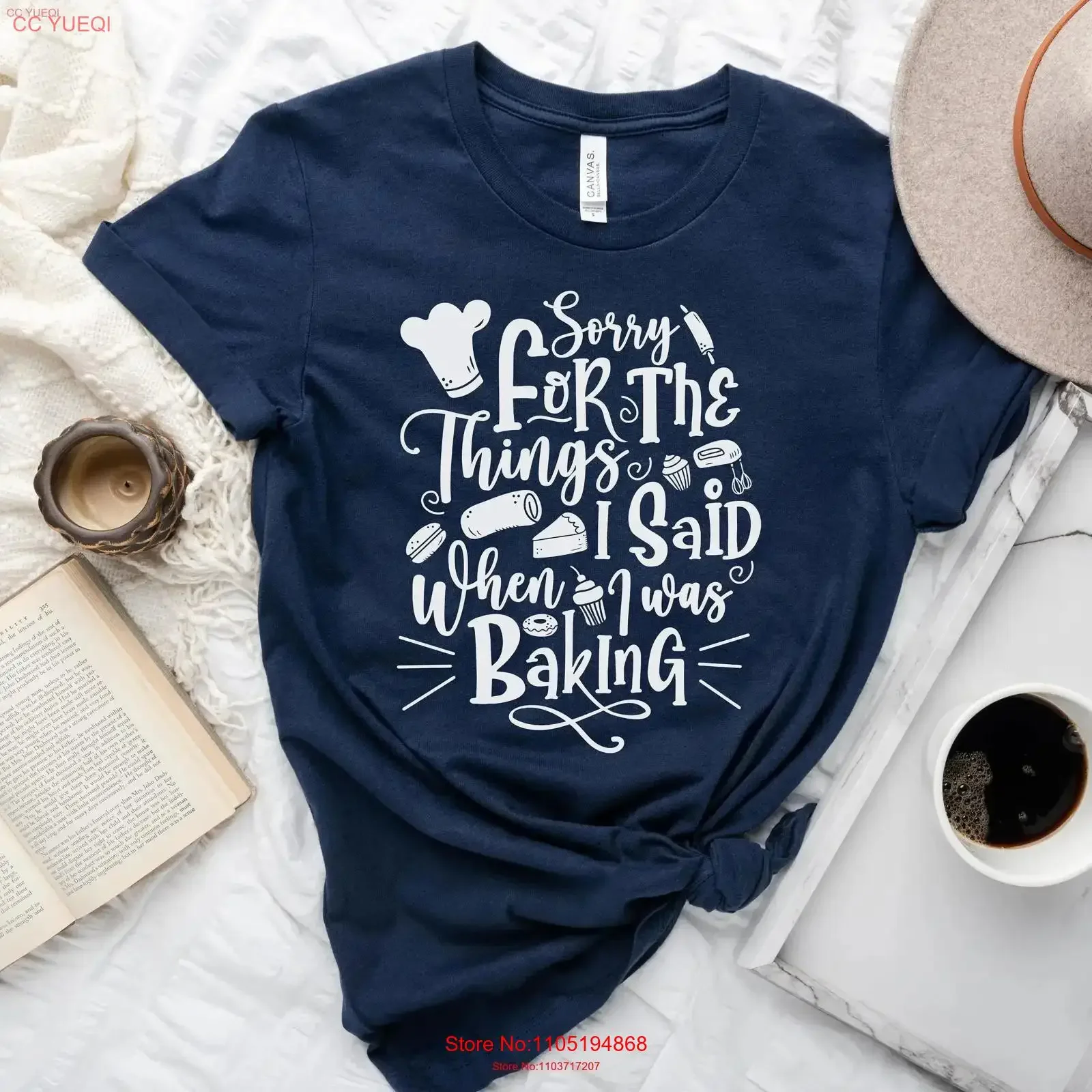 

Извините за вещи, я сказал, выпечка, милая футболка с пекарем, пекарня, торт, забавная, винтажная, стираная, удобная, повседневная дизайнерская одежда