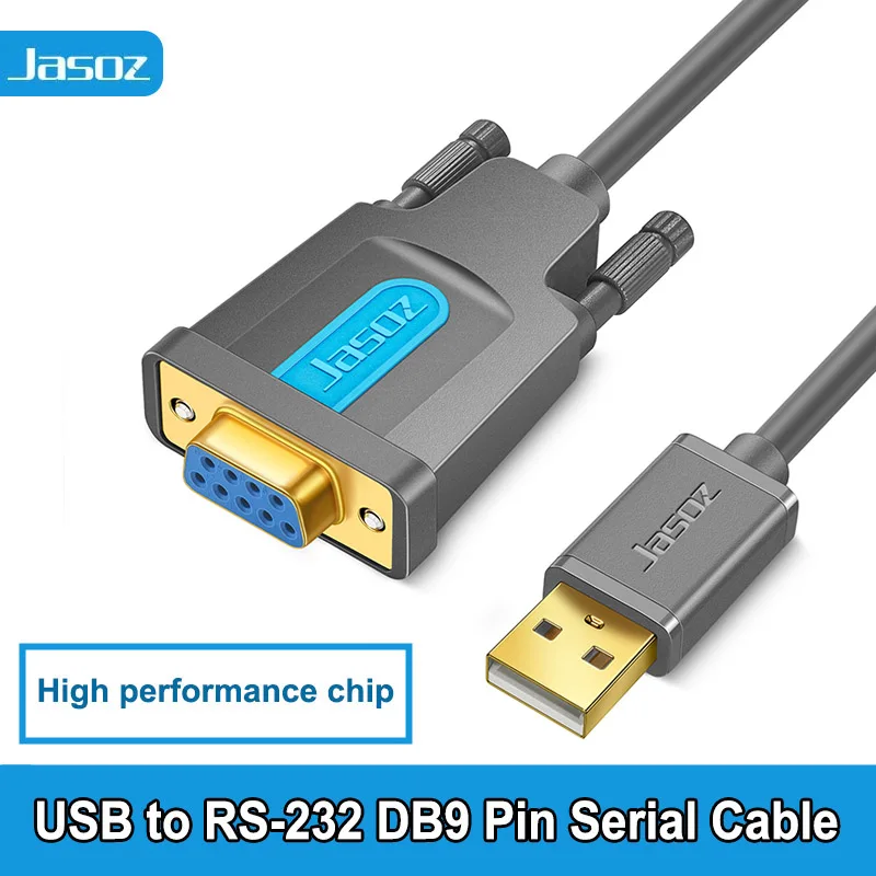 Jasoz USB to RS232 DB9 Pin Cable Serial Female Converter Adapter CableFor Windows 7 XP Cashier Register Modem USB RS232 COM 1.5m