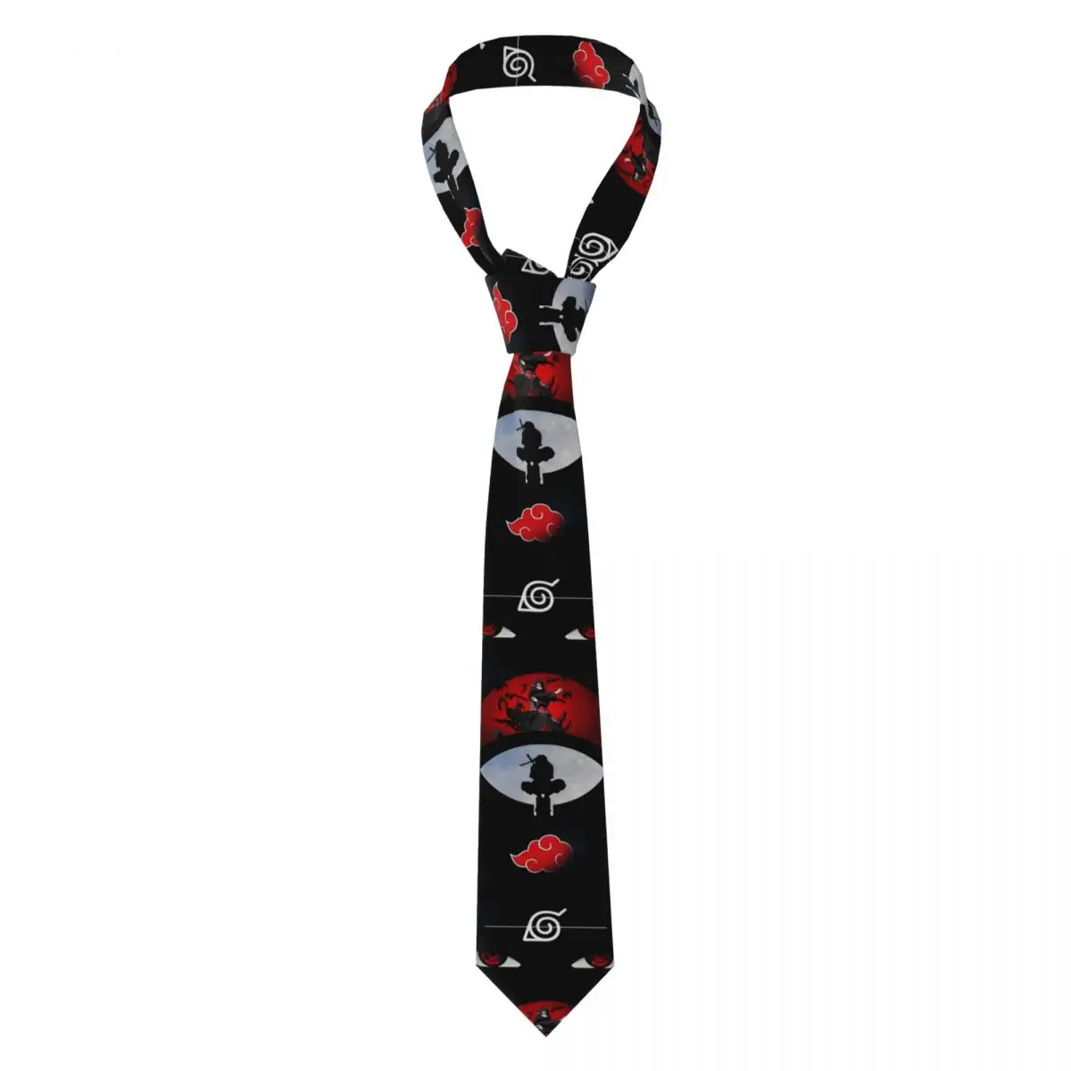 

Custom Fashion N-Narutoes S-Sasukes Anime Neck Tie Men's Silk Sasuke Uchiha Itachi Necktie for Wedding Cravat