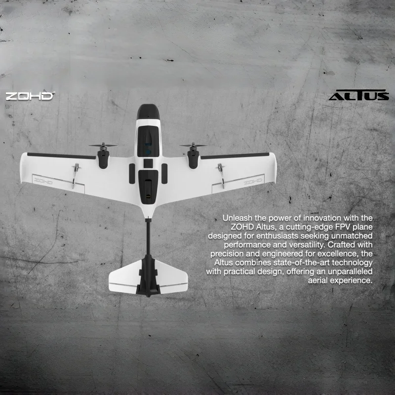 ZOHD ALTUS Twin Motor Fixed Wing FPV RC Airplane 980MM Wingspan Y3 VTOL Convertible Long Flight Time Aerial Photography Aircraft