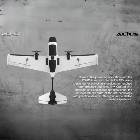 ZOHD ALTUS Twin Motor Fixed Wing FPV RC Airplane 980MM Wingspan Y3 VTOL Convertible Long Flight Time Aerial Photography Aircraft
