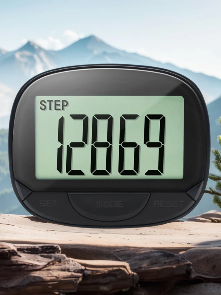 عداد الخطى بمشبك، عداد الخطوات، شاشة رقمية، متتبع خطوات بسيط، شاشة كبيرة متعددة الوظائف للرياضات الخارجية #5