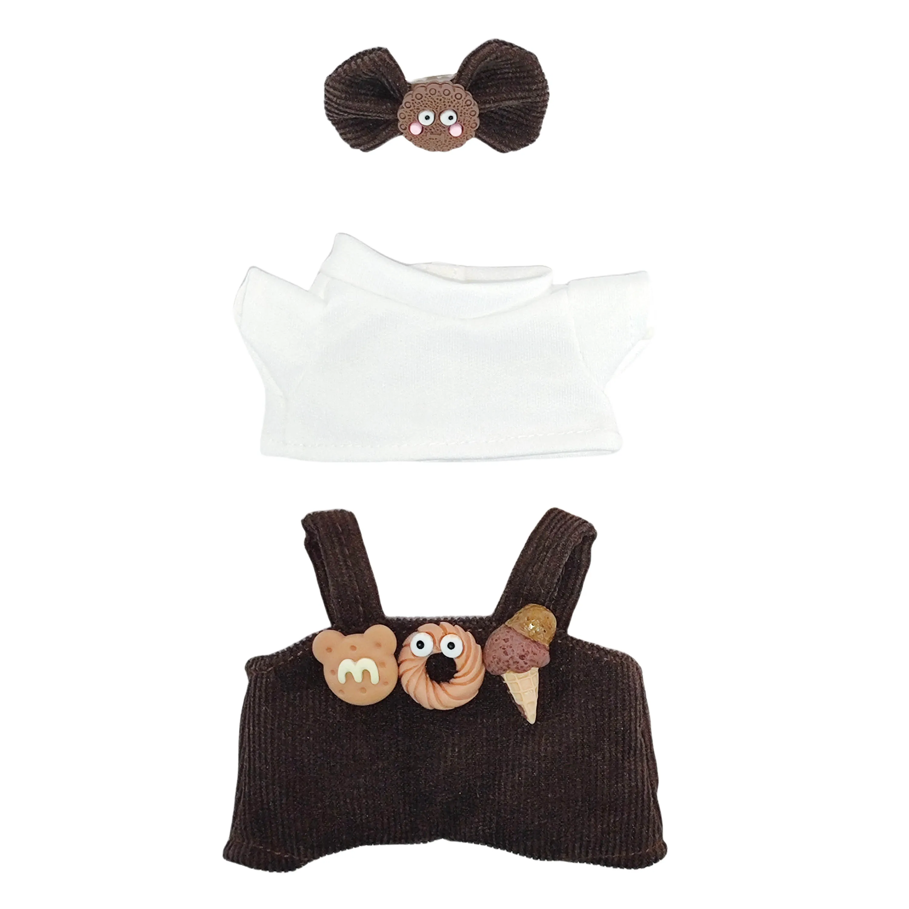 17cm Blind Box Keychain Labubu Outfit - Cute Ice Cream Overalls for Labubu Doll