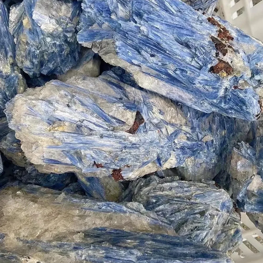 800-1000 جرام عينة الكيانيت الحجر الخام الأزرق كريستال المعدنية الحجر الخام بلورات الشفاء ديكور المنزل الديكور فنغ شوي