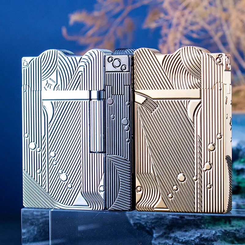 

Classic Long Sound Mermaid Side Slide Wheel Lighter Brass Fashion Personality Creative Men's Gift Lighters