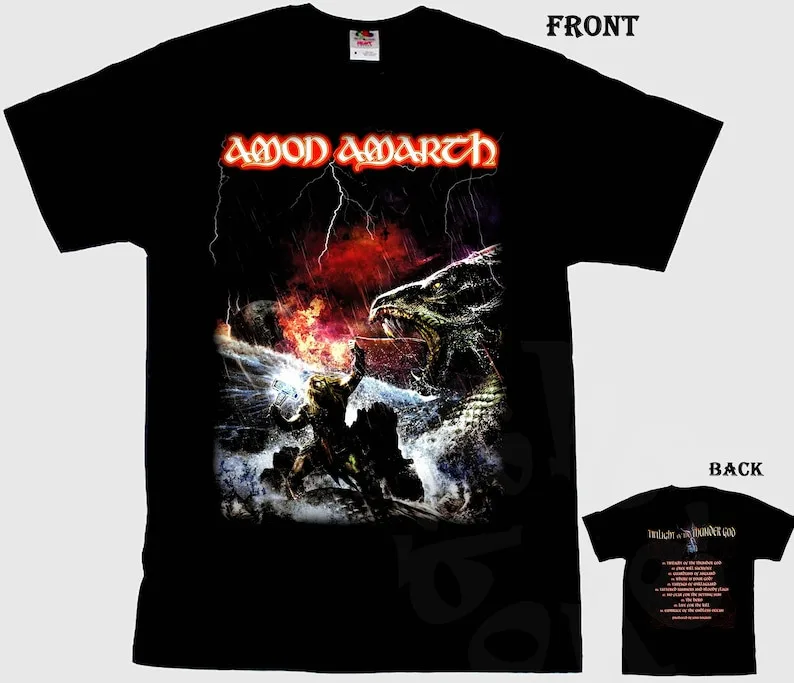 New D T G printed shirt AMON AMARTH Twilight of the Thunder God