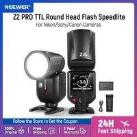 NEEWER Z2 PRO 2,4G TTL Flash de cabeza redonda Speedlite inalámbrico Compatible con interruptor Godox TTL/M TCM para cámaras Nikon/Sony/Canon