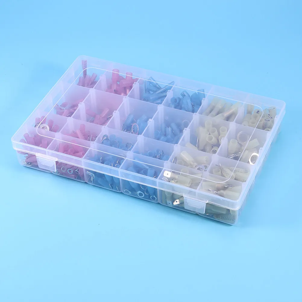 481Pcs Waterproof Heat Shrink Butt Connectors Solder Ring Terminal with Polyolefin Tubing Hot Melt Adhesive Marine