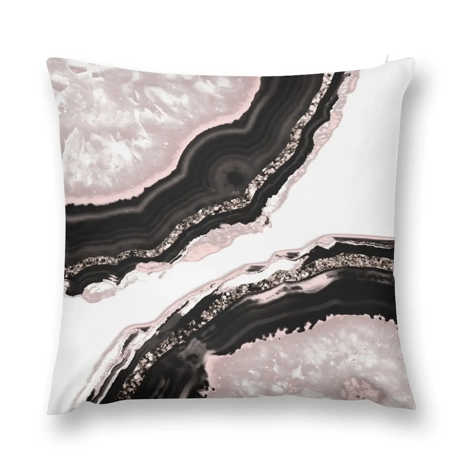 

Agate Glam #4 (Photo of Glitter Only - Not Reflective) Throw Pillow Cushion Cover pillow