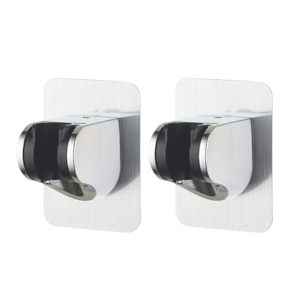 

2pc Adjustable Head Holder Sturdy Suction Wall Mount Bathroom Accessories Stretchy Clips Lightweight Durable Suction Shower