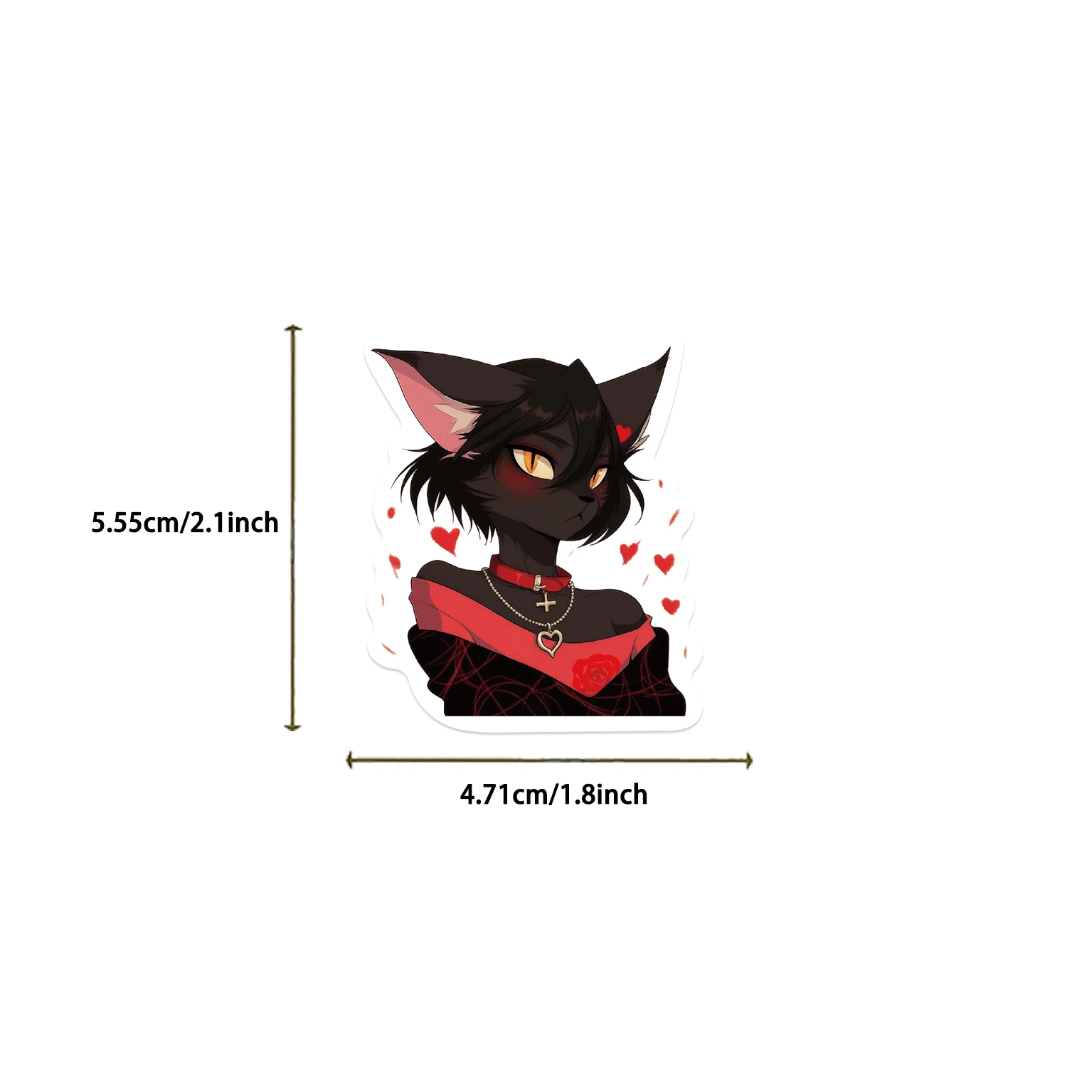 50PCS Creative Black Cat Youth Personification Stickers DIY Notebook Motorcycle Skateboard Computer Mobile Phone Cartoon Sticker