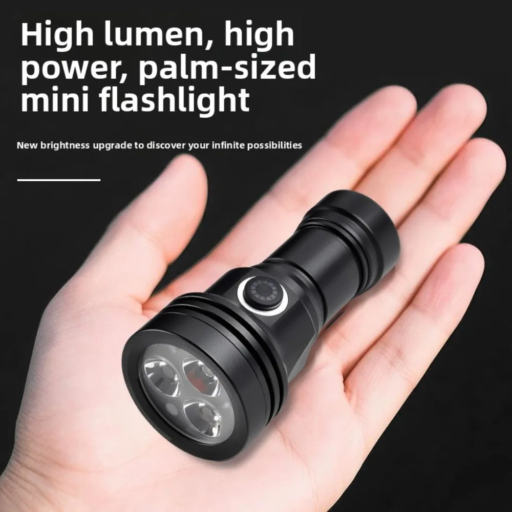 Ruiying Three - Eye Small Cannon High - Power Flashlight, Factory - Direct Mini Portable Flashlight, Rechargeable