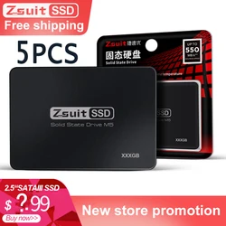 Zsuit 5Pcs/1pcs Hard Drive Disk Internal Solid State Drive Disk for Computer Sata SSD 2.5inches 128G Drive SSD Hard Disk