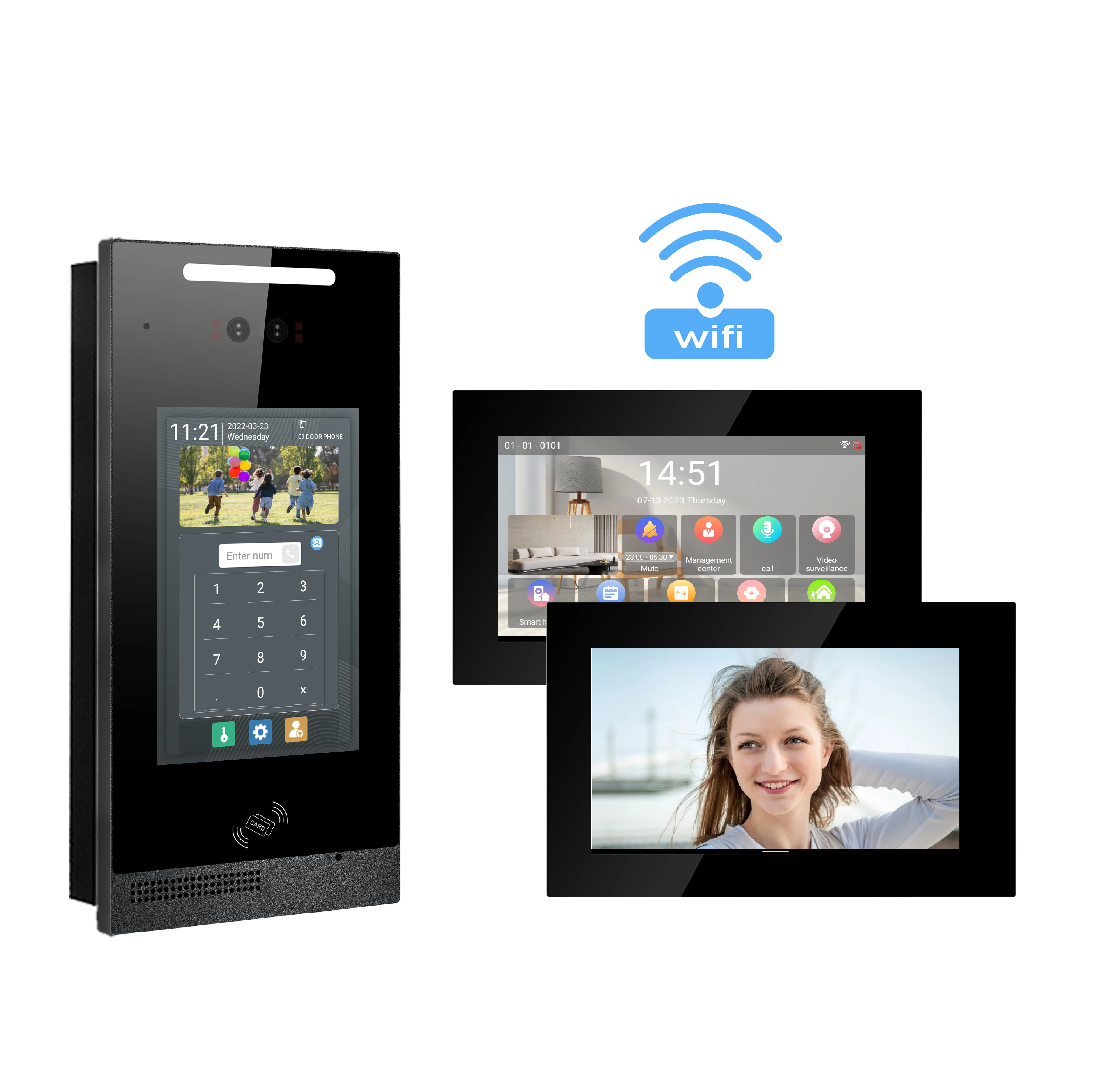 Video Smart Indoor Intercom Ring Door Camera Waterproof Intercom System Access Control Systems