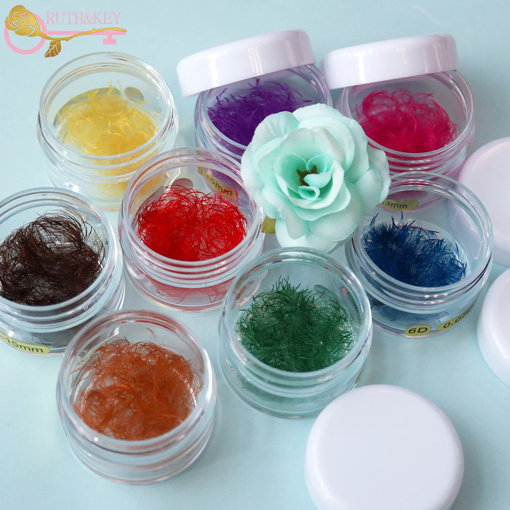 Colored Premade Loose Fans 500 Fans Thin Pointy Base Lash Extensions 8-15mm Mixed Russian Volume Lashes Eyelashes