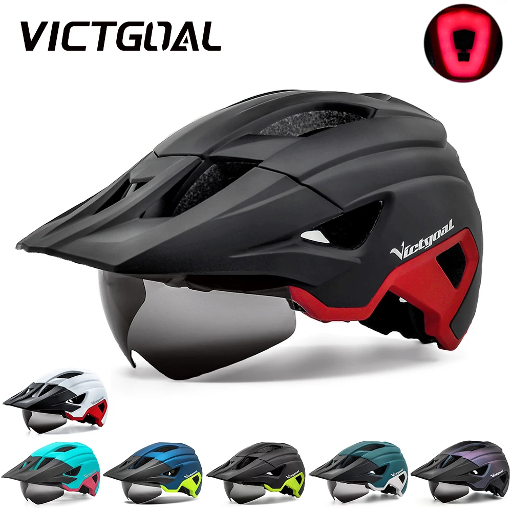 

VICTGOAL MTB Bike Helmet For Men Women Road Bicycle Helmet Goggles Sun Visor Cycling Helmet Scooter Speed Racing Mountain Helmet