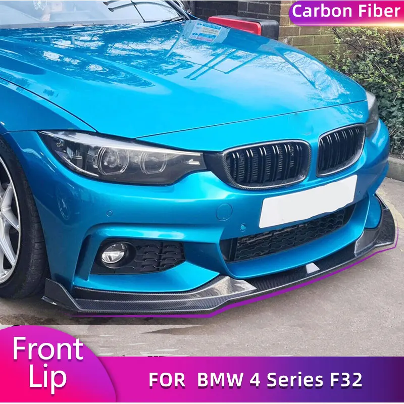 

Carbon Fiber Car Front Bumper Lip Spoiler for BMW 4 Series F32 M Sport 435i 2014-2019 Auto Racing Front Lip Chin Apron Body Kit