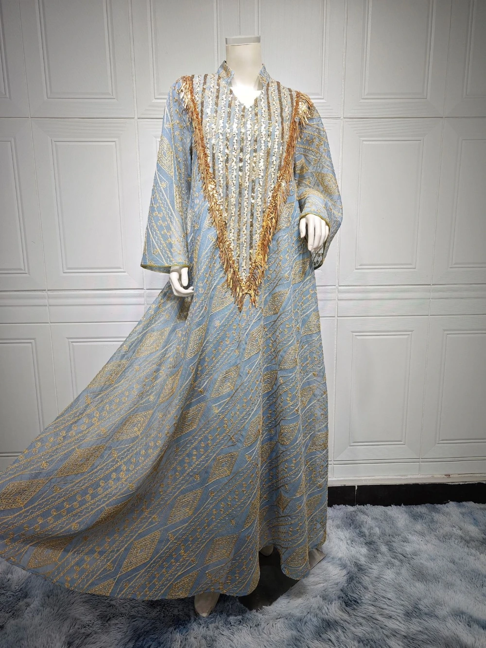 Arabische Frauen Chic Quaste Robe Glitter A-linie Stickerei Heißer Verkauf Bankett Abendkleid Kaftan Promi Zarte Tanzen Tragen