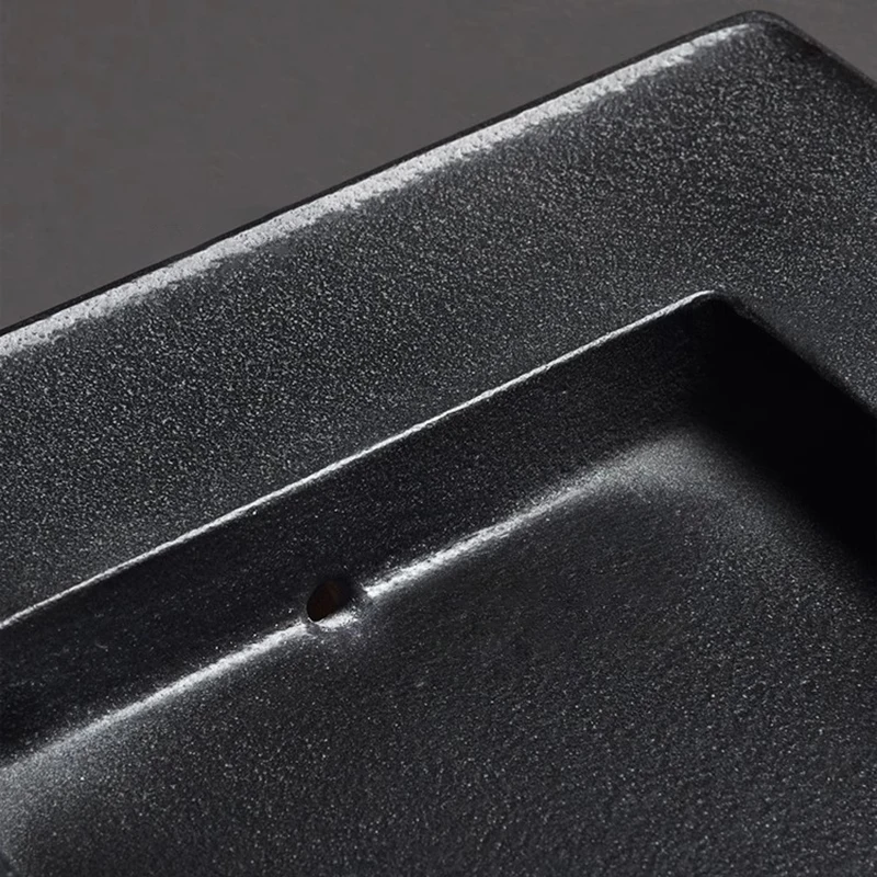 Tee-Tablett aus Naturstein, quadratisch, mit Wasserablauf und Aufbewahrung, handgefertigt, im Vintage-Chinesischen Stil, Gongfu-Teeset, Wabi-Sabi Zen, Heim- und Bürodekoration – Detail 13