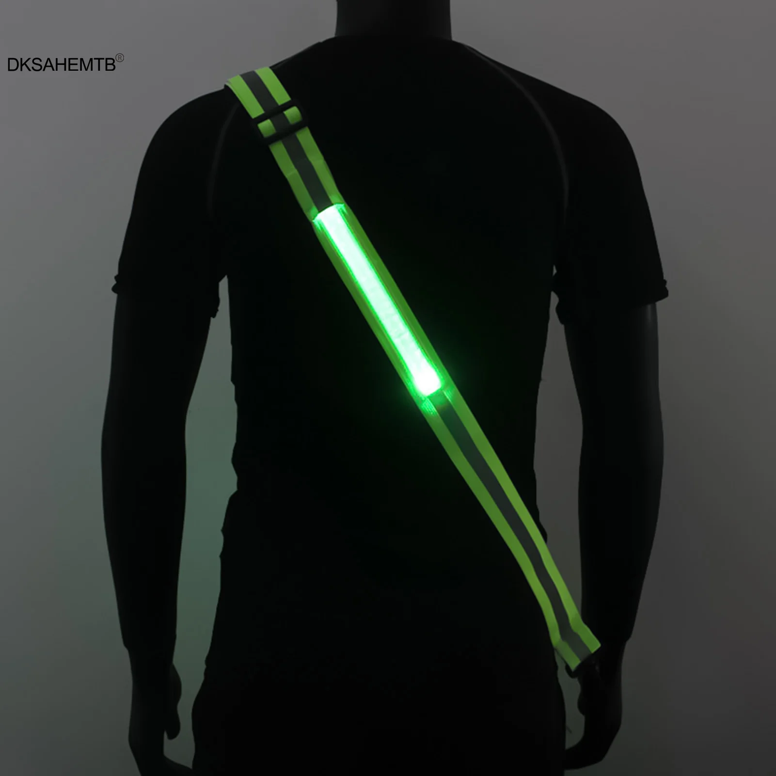 Cycling Reflective Tape USB Charging Night Light Shoulder Strap For Cycling Running Fitness Outdoor Safety Reflective Tapes