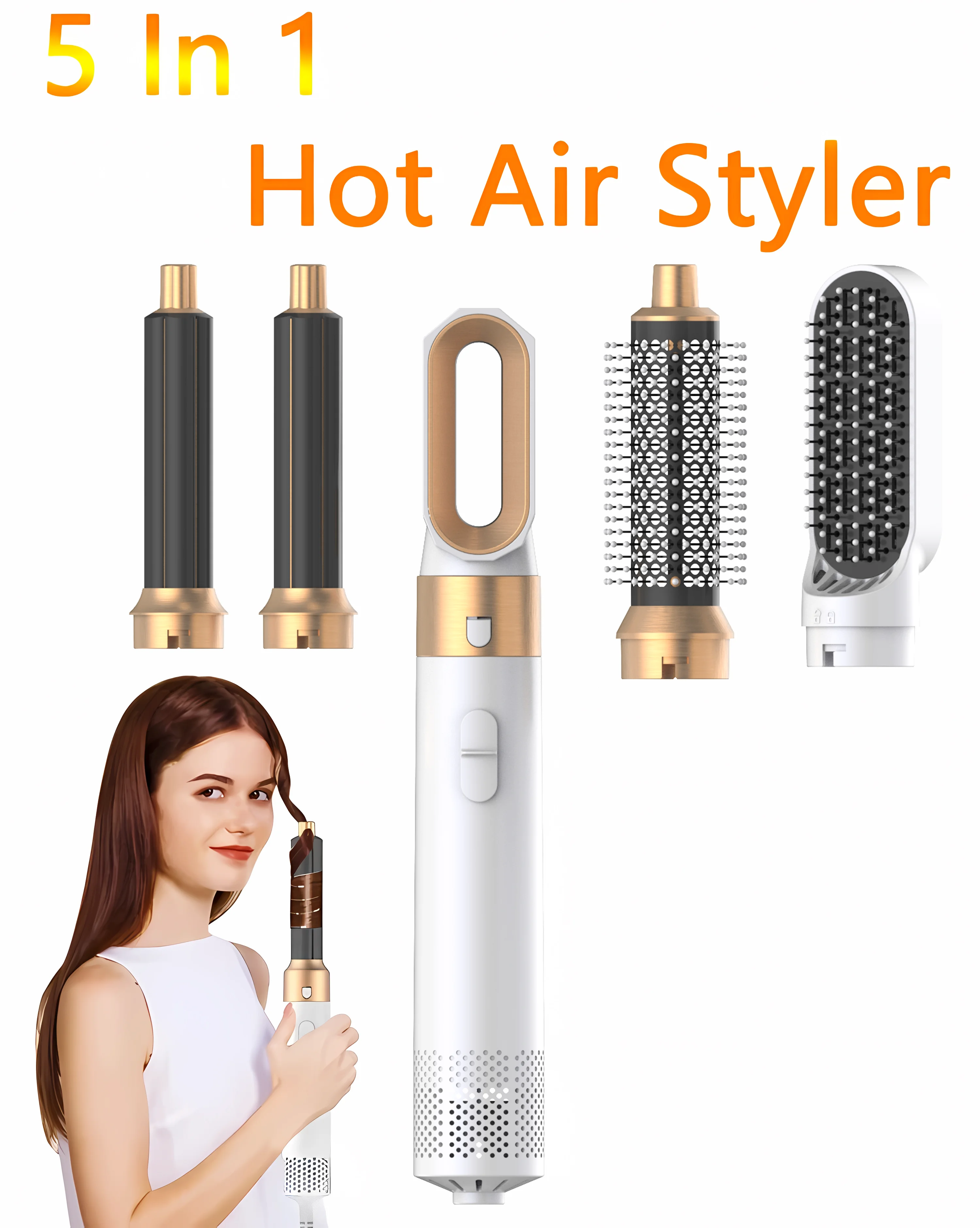 Air Hair Styler 5 In 1  Low Noise Hair Curling Straightening Hair Drying 1000W Professional  Hot Air Brushes 509