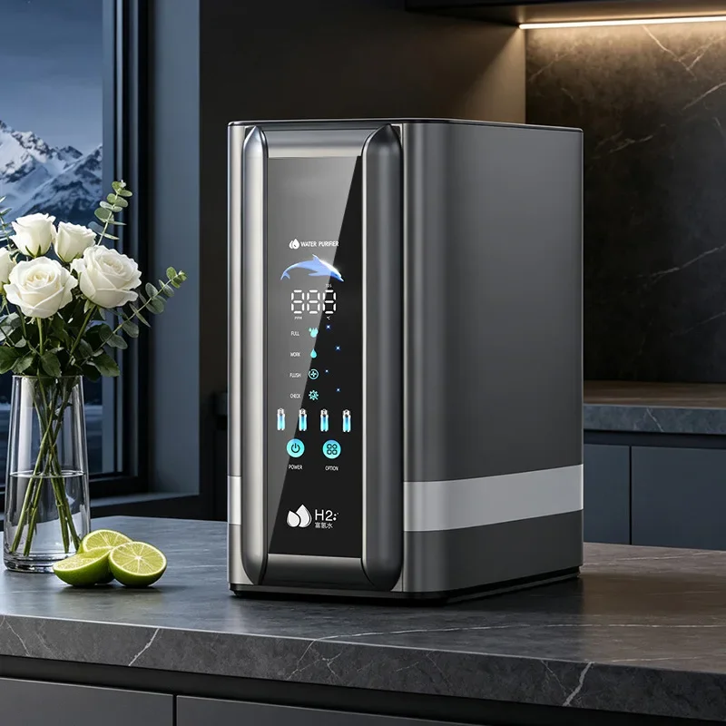 Hydrogen-Enriched RO Water Purifier, Home Drinking Water Dispenser, Reverse Osmosis Filtration for Kitchen Tap Water