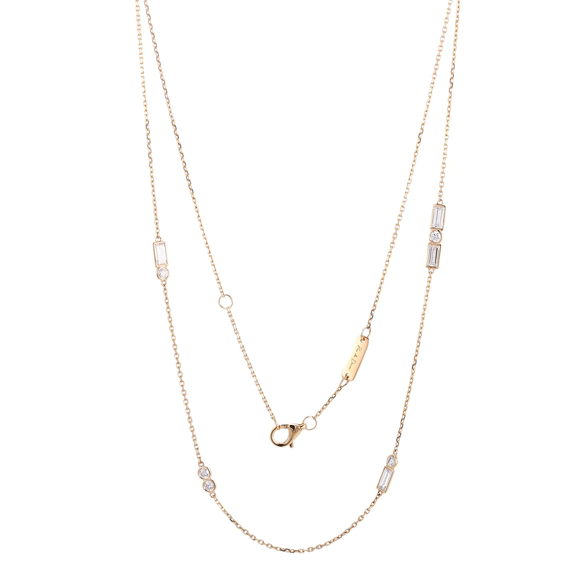 

Provence 10K Moissanite Necklace for Women AU585 Solid Gold Round Cut Choker Necklaces Women's Charm Necklace DIY Custom Jewelry